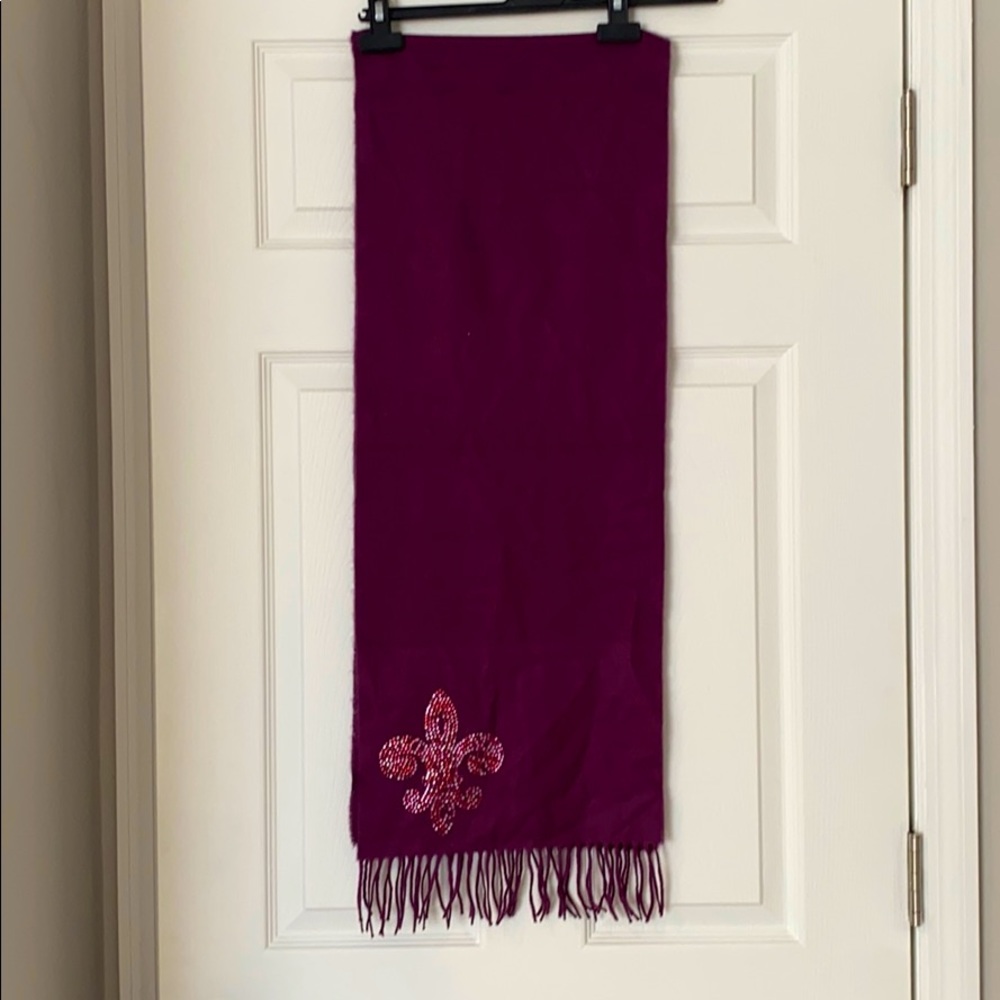 Scarf with rhinestone detail